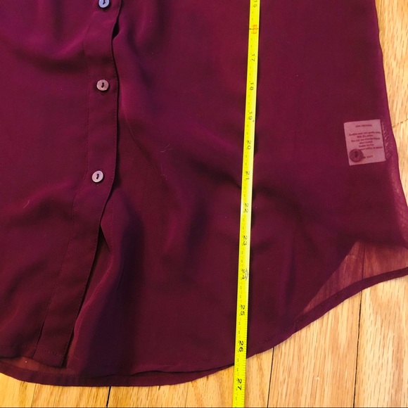 Sheer button down top - Picture 6 of 8